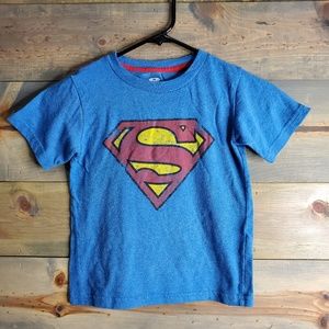 Superman tshirt, boys/toddler, blue/red